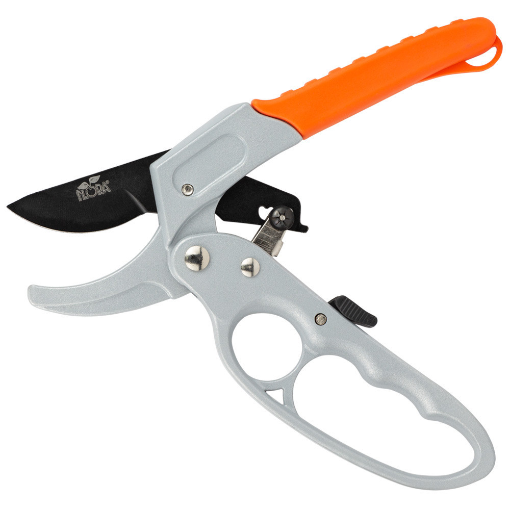 Секатор із храповим механізмом 200 мм FLORA (5021354) Київ - фото 3