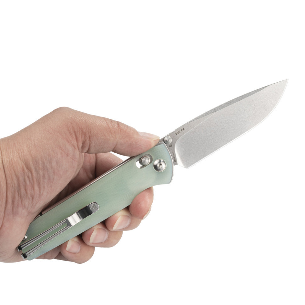 Ніж складаний SRM Terrier 258L-GC, напівпрозорий зелений Київ - фото 9