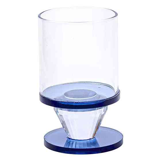 Підсвічник скляний 6×10 см на одну свічку підсвічник келих на ніжці декоративний Сірий HP-4-19S Київ