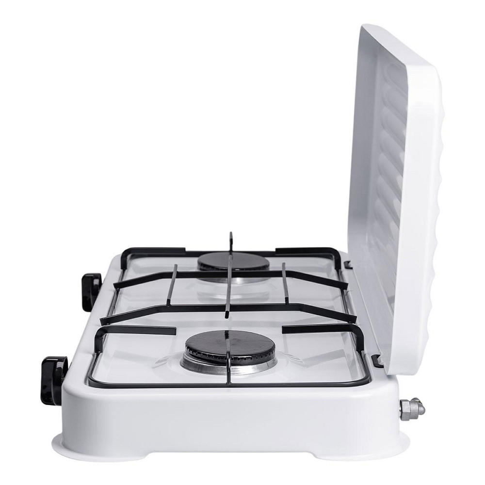 Настольная газовая плита на 2 конфорки мини газовая плита для баллонного газа Белая Sokany SK-6002 Киев - изображение 2