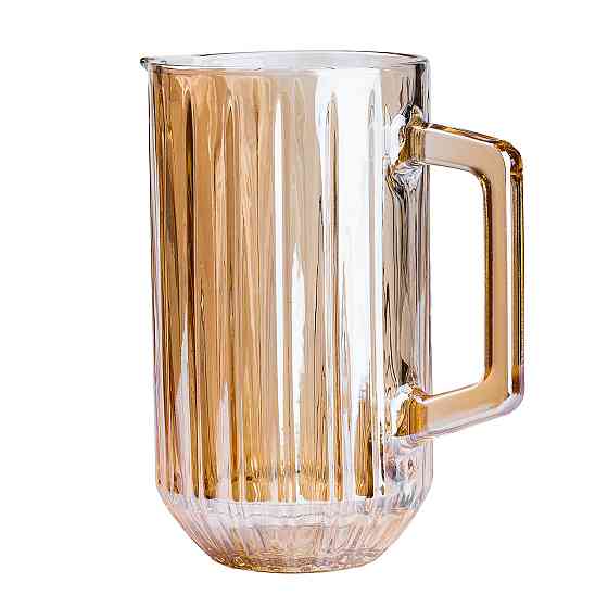TS Kitchen Глечик для напоїв 1.2 л з товстого скла бурштиновий Киев