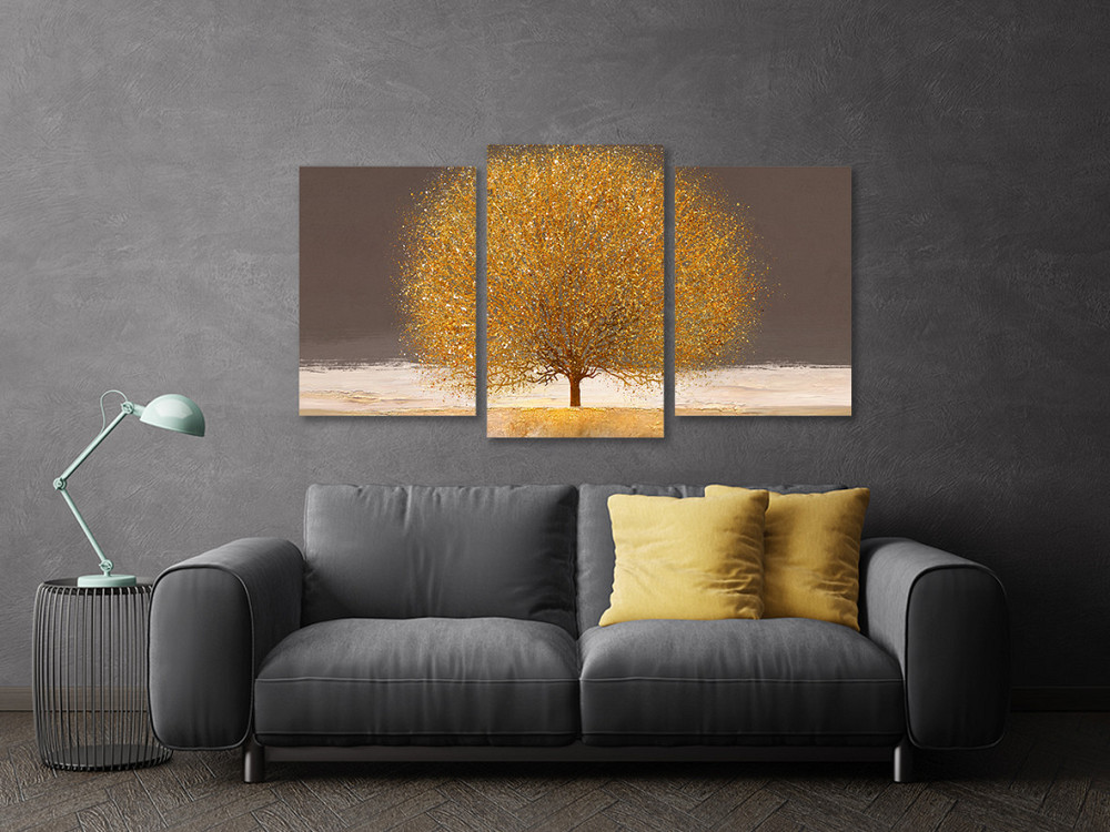 Модульна картина у вітальню/ спальню Золоте дерево Art-742_3 70x130 см Київ - фото 3