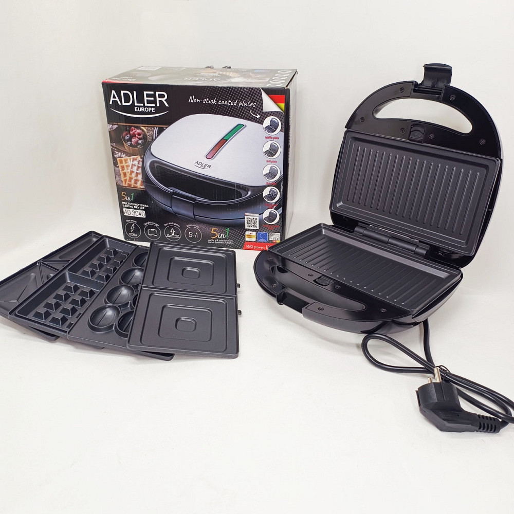 Кухонний гриль для дому, Універсальний гриль-сендвічниця, Горіхочка бутербродниця електрична JM-32 Львів - фото 6