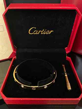 Cartier браслет love з викруткою / лимонне золото AU 750 / Cartier браслет Одеса