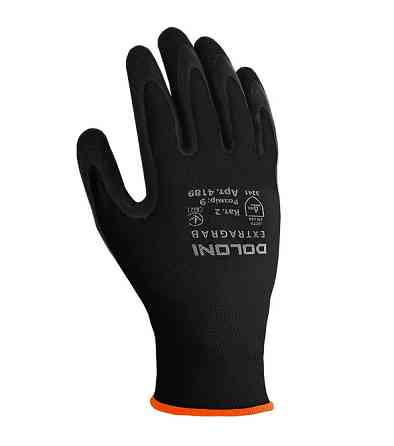 Перчатки рабочие трикотажные c латексным покрытием Doloni Extragrab 4189 р.9 Ровно