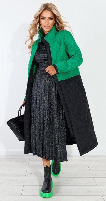 Двоколірне пальто Київ - фото 4