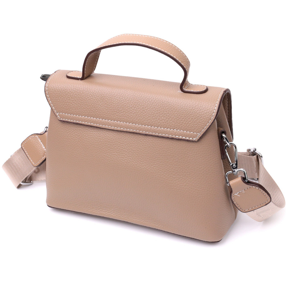 Женская сумка сэтчел из натуральной кожи Vintage 22292 Бежевая Киев - изображение 2