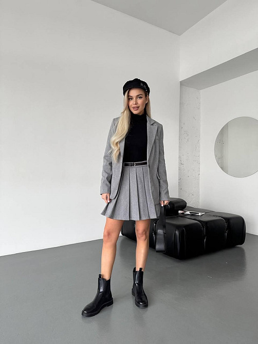 Женский стильный классический костюм двойка  кашемир + подкладка Черный, 44 Одесса - изображение 3