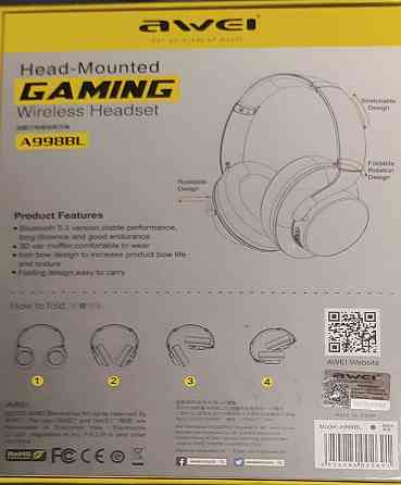 Беспроводные игровые Bluetooth стереонаушники Awei A998BL. Харьков
