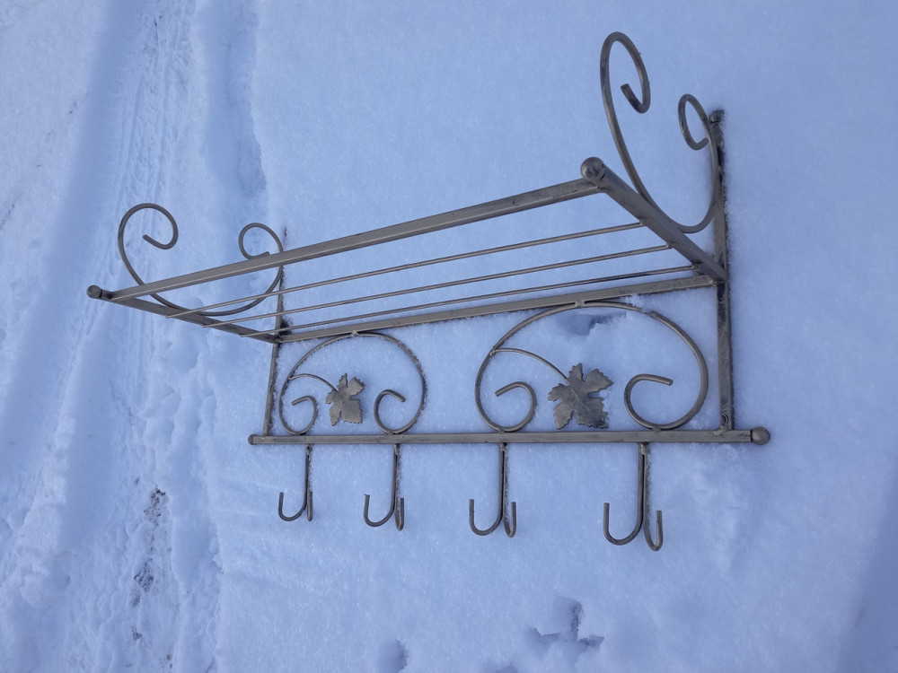 Вешалка кованая настенная малая M-080 для одежды Киев - изображение 5