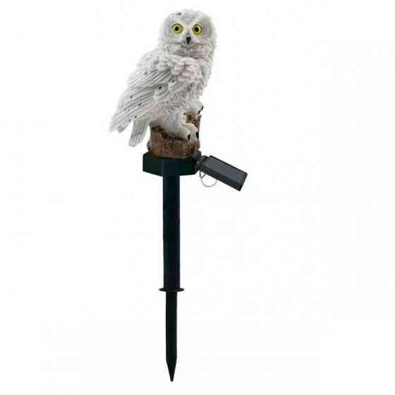 Оригінальний Світильник садовий Сова з сонячною панеллю для освітлення саду, доріжок, тераси, двору Одеса