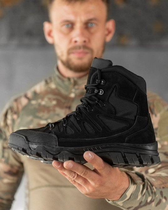 Зимние тактические ботинки weightlessness на флисе black  ВТ0460 Одесса - изображение 7