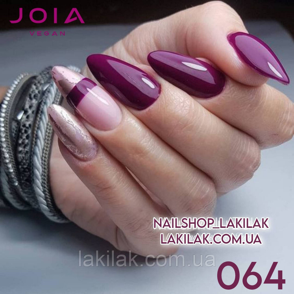 Гель-лак JOIA vegan 064 темно-малиновий, 6 мл Херсон - изображение 1