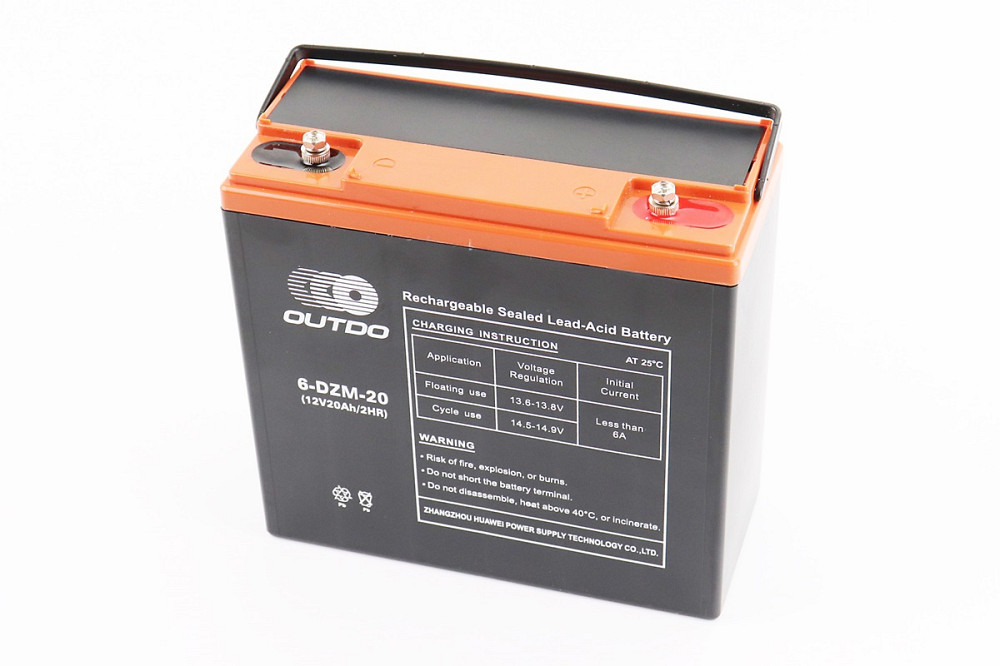 Акумулятор 12V20Ah 6DZM20 кислотний (L180*W78*H170mm) для ДБЖ, іграшок та ін. Бершадь - фото 1