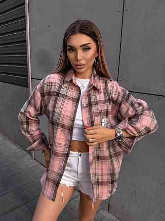 Женская рубашка в клетку (с накатом) Одесса