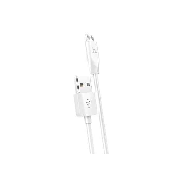 Кабель HOCO X1 USB to Micro  2.4A, 1m, PVC, PVC connectors, White Київ