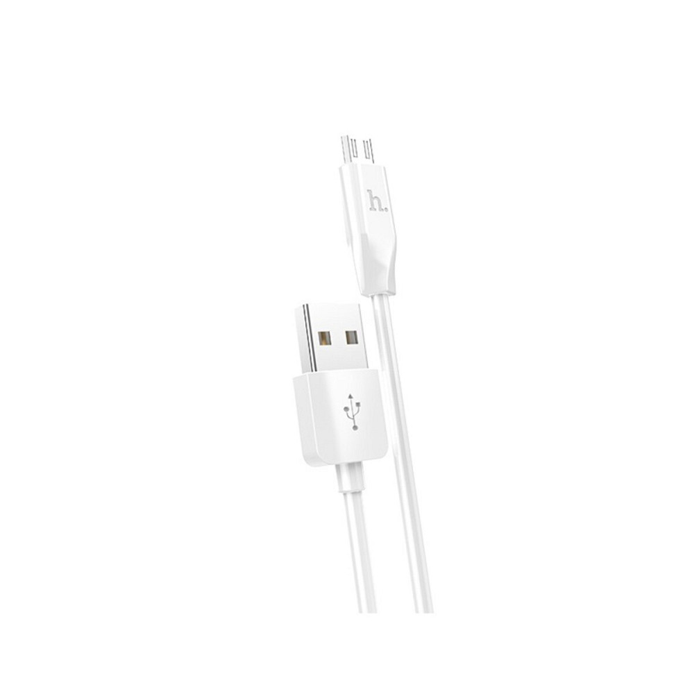 Кабель HOCO X1 USB to Micro  2.4A, 1m, PVC, PVC connectors, White Київ - фото 1