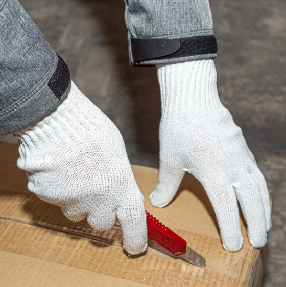 Рукавички 876 трикотаж без ПВХ клас 10 білий Універсал ДКГ Житомир - изображение 5