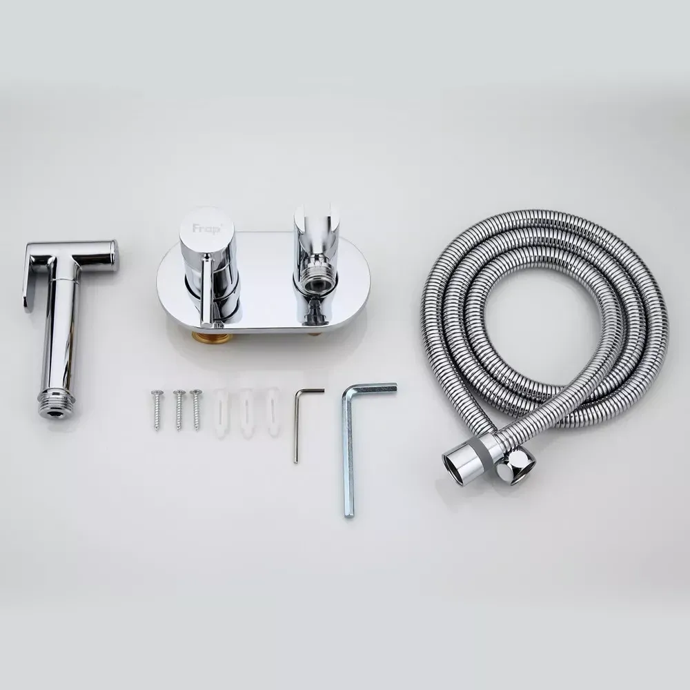 Гігієнічний душ із змішувачем прихованого монтажу Frap F7505, хром Київ - фото 6