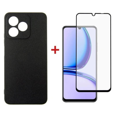 Чехол для мобильного телефона Dengos Kit for Realme C53 case + glass (Black) (DG-KM-47) Винница - изображение 1