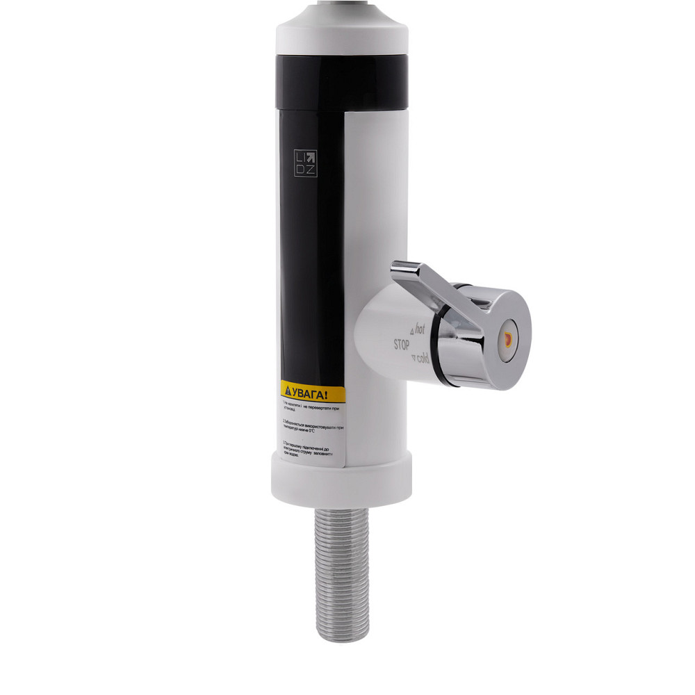Проточний кран-водонагрівач кухонний для кухні Lidz Warm 061 LDWAR061WCR35431 White / Chrome Київ - фото 11