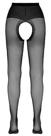 Колготки - 2510030 Cottelli Collection Crotchless Tights Black - 4 Sex Aura Київ