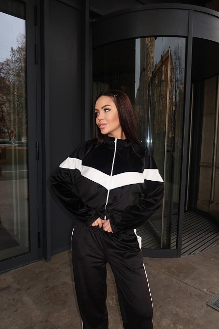 Женский стильный повседневный костюм двойка велюр спорт Одесса - изображение 6