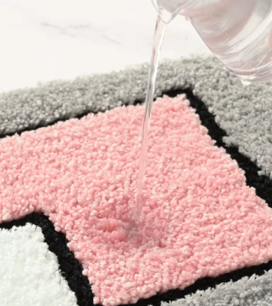 Коврик для ванной и душа коврик для ног в ванную комнату,микрофибра,атискользящий 40х60 см,серый с узором Каменец-Подольский