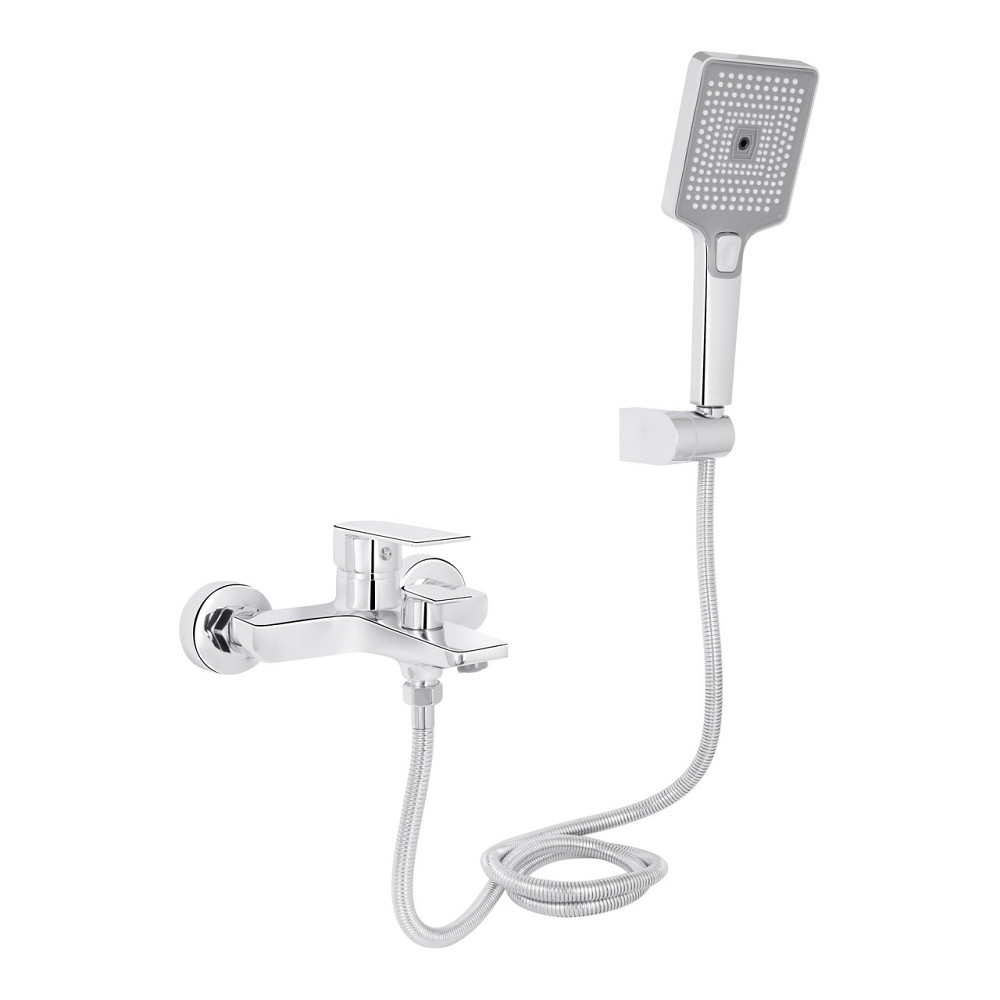 Змішувач для ванни Qtap Aries (з душовим гарнітуром) QTARI259CRM45559 Chrome Київ - фото 9