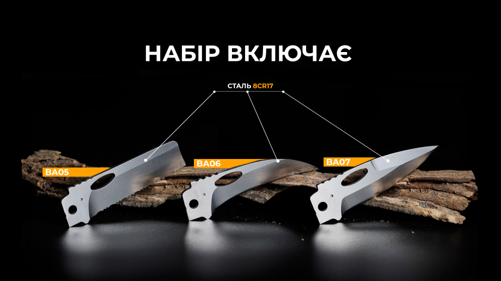 Набір змінних клинків Roxon (BA05; BA06; BA07) 3in1 для S501U, S502U, S802 Киев - изображение 5