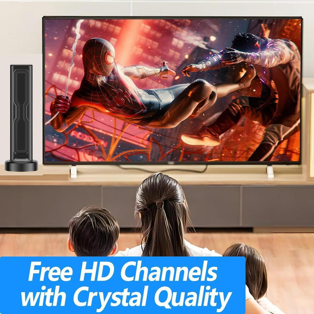 Антена COMBLU 2024 чорна до 780 миль підсилювач Smart IC 360° HDTV 4K 1080p внутрішня/зовнішня портативна Київ - фото 3