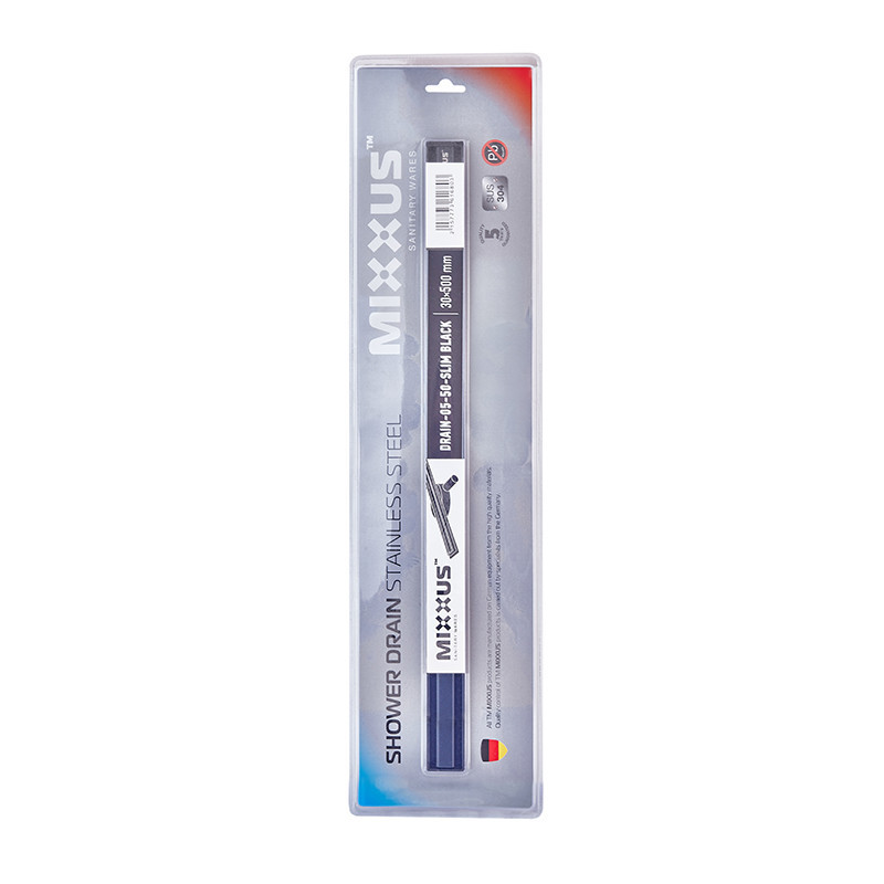 Душевой трап из нержавеющей стали SUS304 Mixxus Drain-05-50-Slim Black, 30x500мм, черный Харьков - изображение 8