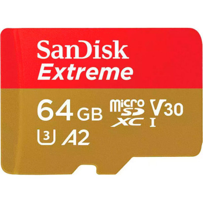 Карта пам'яті SanDisk 64GB microSD class 10 UHS-I Extreme For Action Cams and Dro (SDSQXAH-064G-GN6AA) Вінниця - фото 3
