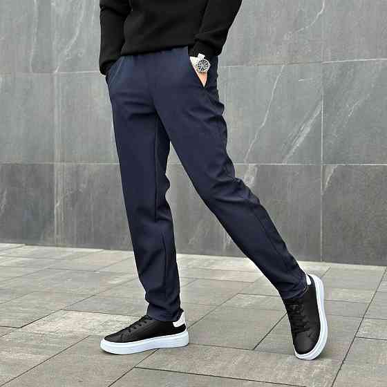 Штани із софтшелу для чоловіків весняні осінні сині Pobedov Point Київ