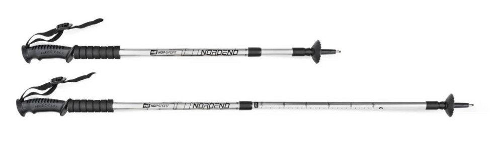 Палки для скандинавской ходьбы трекинговые палки Hop-Sport Nordend серебристые 80-135см две пары сапожек чехол Киев - изображение 3