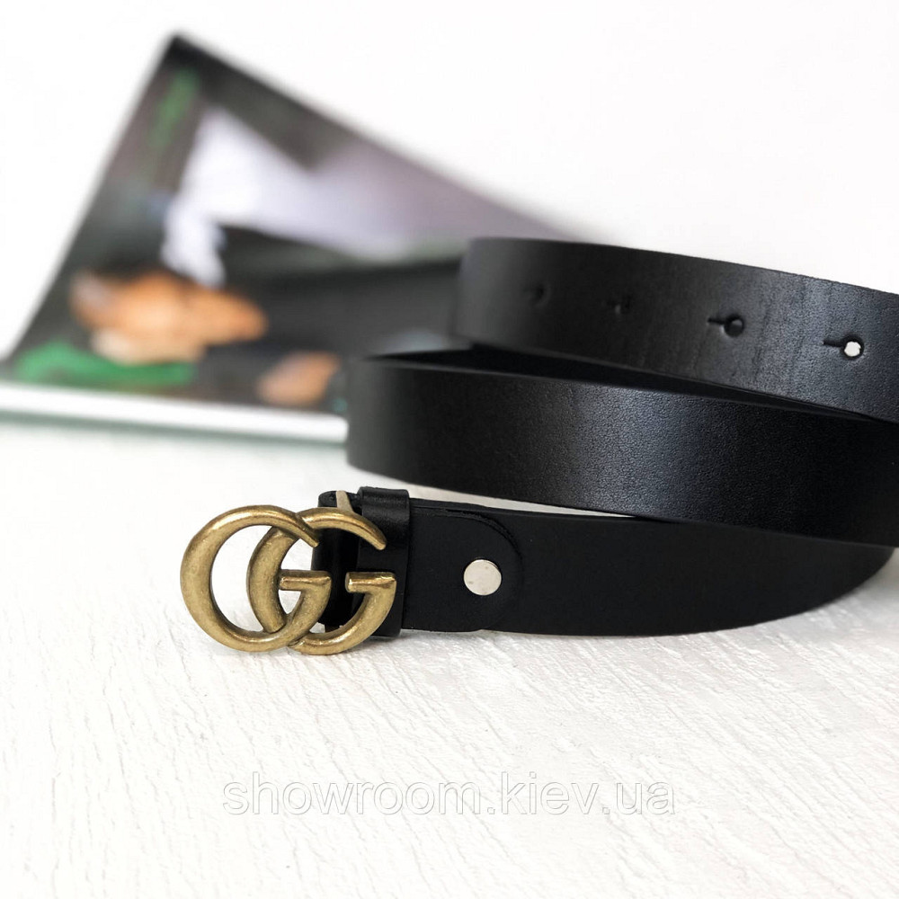 Жіночий стильний шкіряний ремінь (5001) gold Київ - фото 2