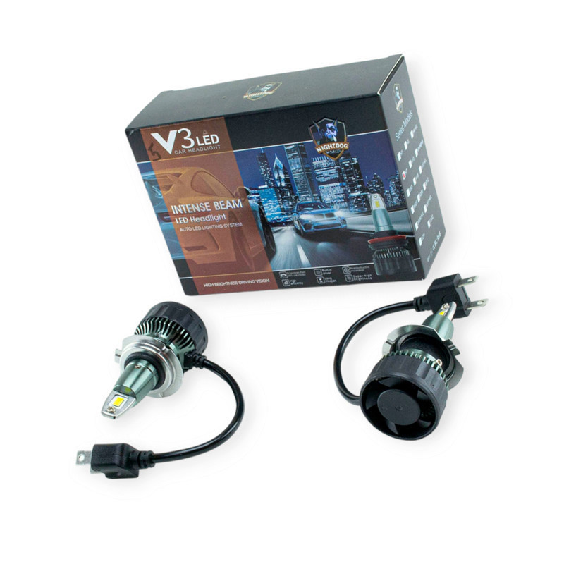 Автолампа H7 12V-24V V3 5000K 40W радиатор и вентилятор LED Мукачево - изображение 1