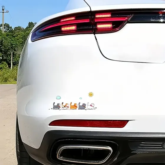 Милая наклейка с котиками на ходу для авто, ноутбука, стекла Киев