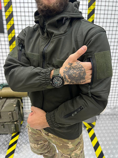 Тактична військова куртка армійська софтшелл весна-осінь softshell хакі 68 Одеса - фото 4