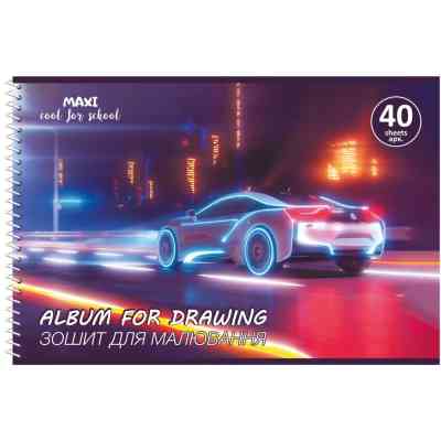 Альбом для малювання Maxi А4 на спіралі 40 аркушів, 100г/м2 (MX60927) Вінниця