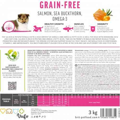 Корм сухий Brit Care Dog Grain-free Puppy для цуценят беззерновий з лососем 1 кг Киев