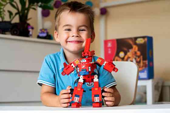 Конструктор-трансформер Super Wings Small Blocks 2в1 Buildable Transforming Vehicle Джетт (Jett) Київ