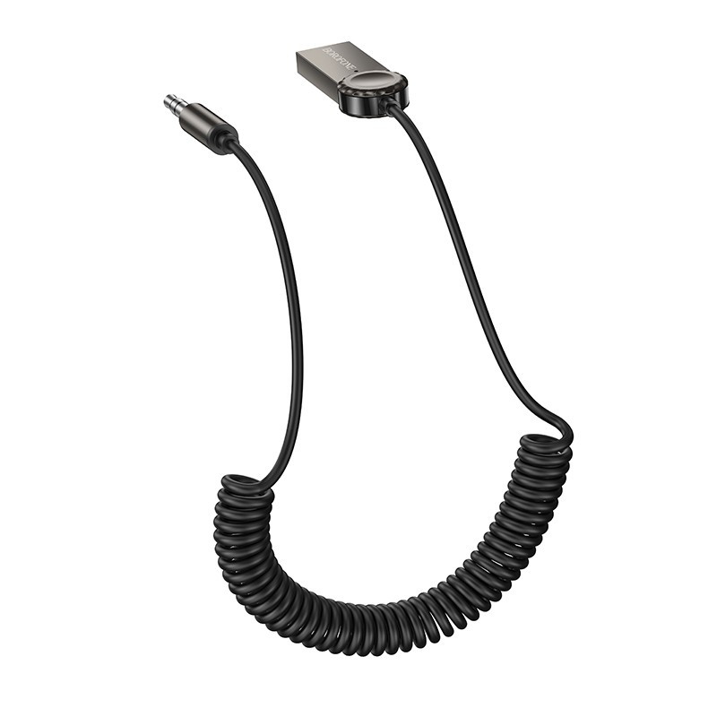 Bluetooth-ресивер BOROFONE BC56 Peaceful car AUX BT receiver with cable Metal Gray Київ - фото 1