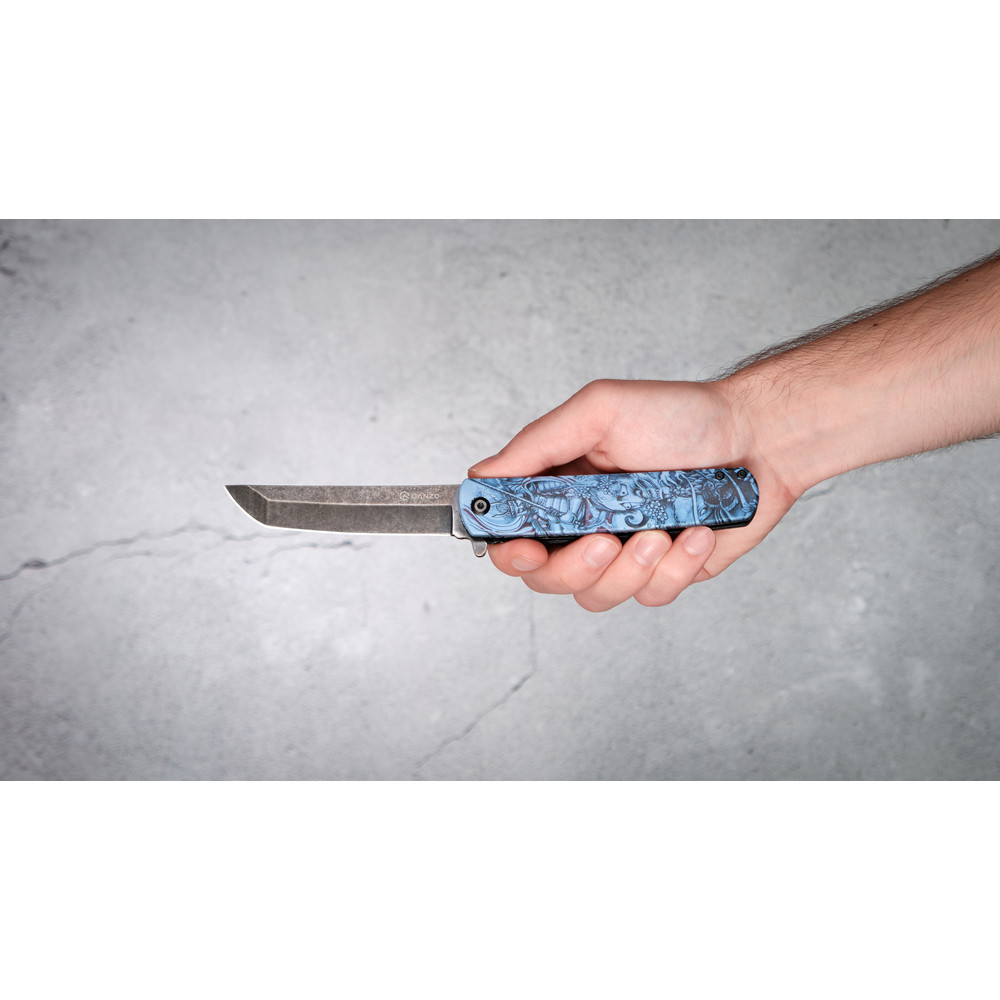 Ніж складаний Ganzo G626-GS сiрий самурай Київ - фото 13