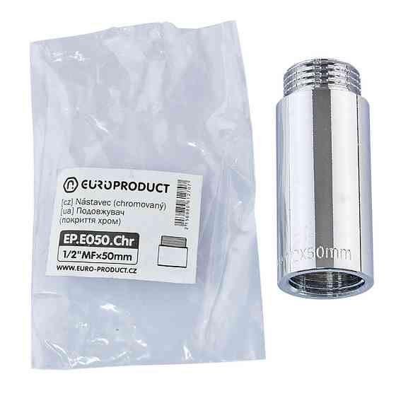 Подовжувач Europroduct EP.E050.Chr - 1/2"MF-50мм хром (EP6127) Київ