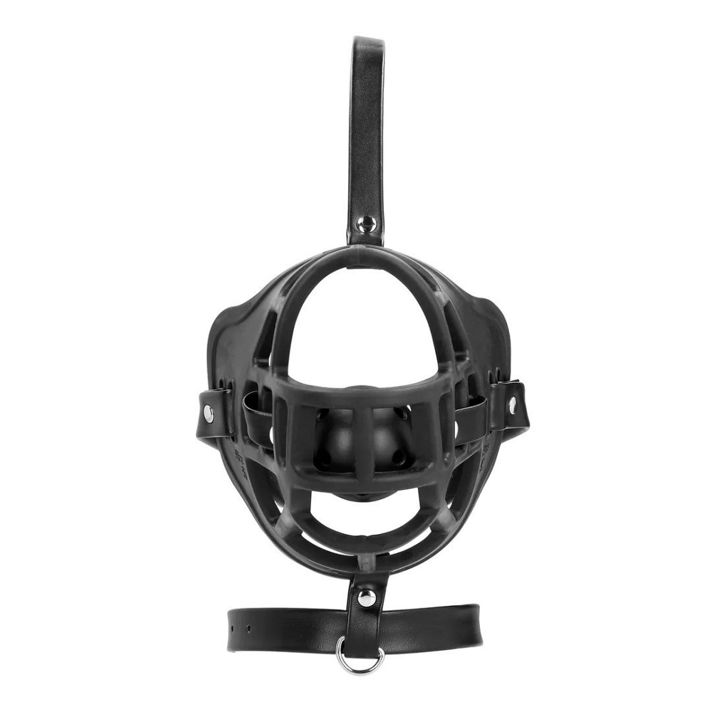 Маска-намордник с кляпом - Ouch! Xtreme Muzzle with Removable Ball Gag Sex Aura Киев - изображение 3