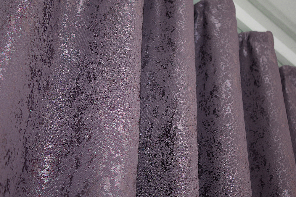 Комплект готовых штор VR-Textil Лен мрамор Pavliani № 1171ш Фиолетовый 100х270 см 2 шт (31-612) Киев - изображение 6