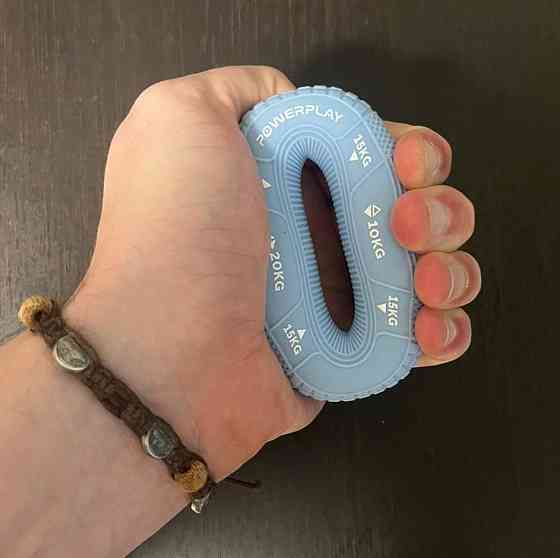 Еспандер кистьовий силіконовий PowerPlay PP-4331 Hand Grip Light 10-15-20 кг. Синій Кам'янське