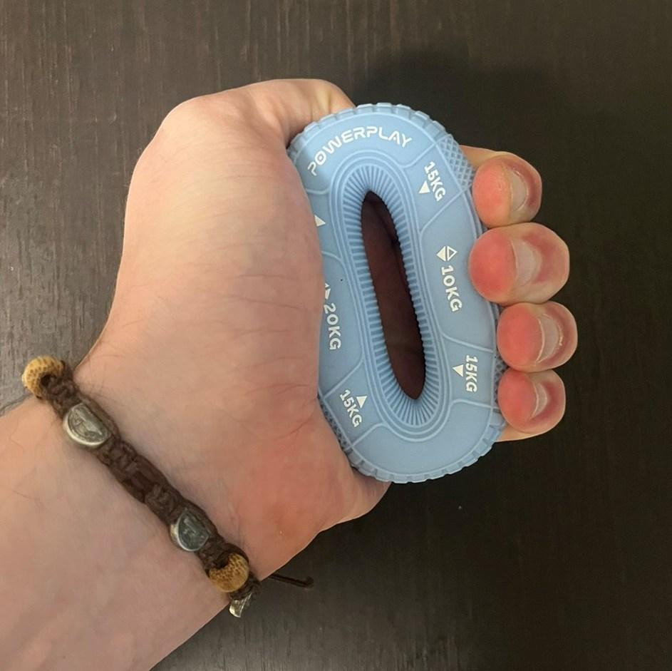 Еспандер кистьовий силіконовий PowerPlay PP-4331 Hand Grip Light 10-15-20 кг. Блакитний Каменское - изображение 3