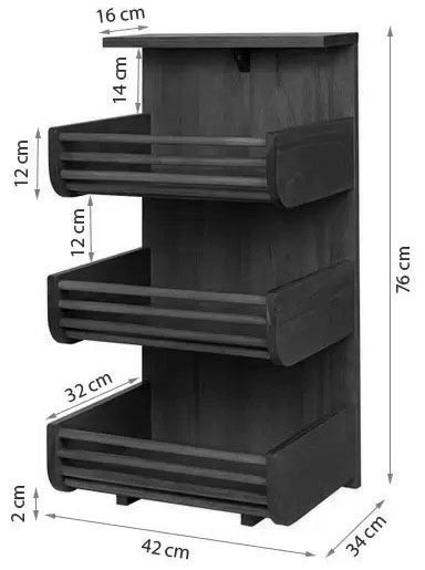 Стелаж для овочів і фруктів "Хамедор" мокко Миколаїв - фото 2